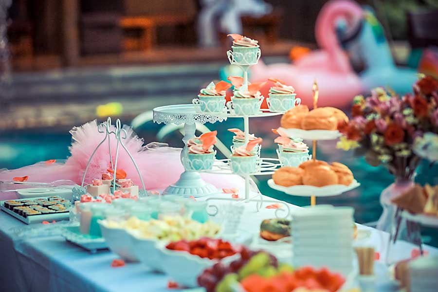 Corporate catering - high tea table