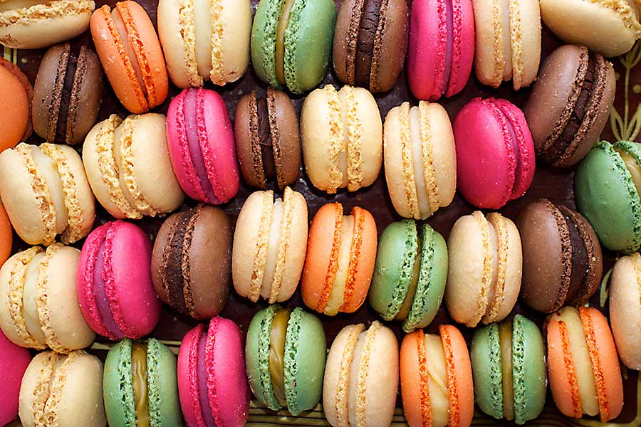 colourful macaroons