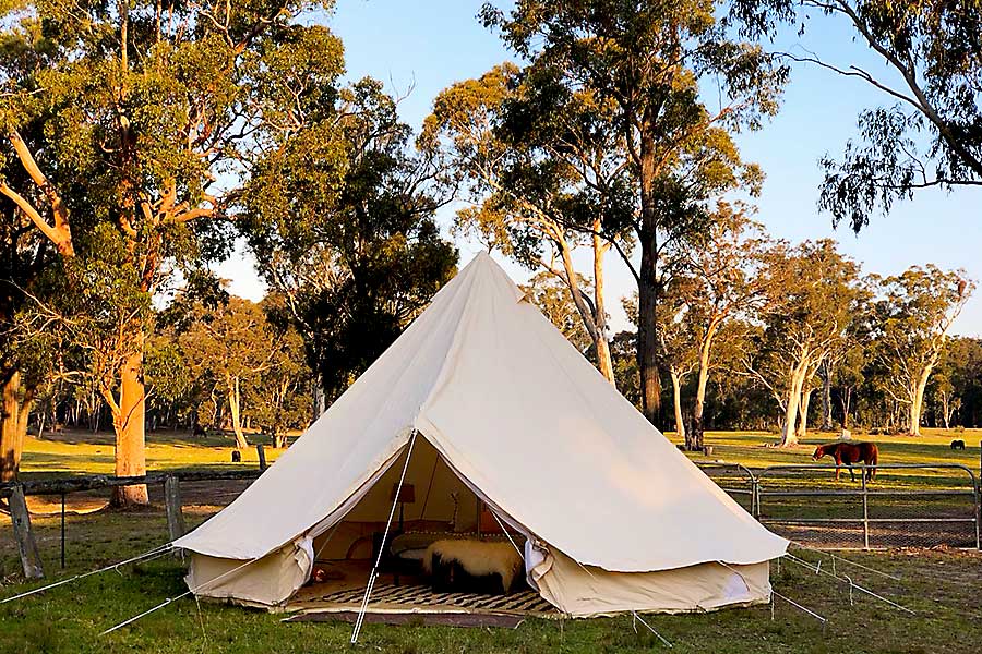 Glamping luxury tent