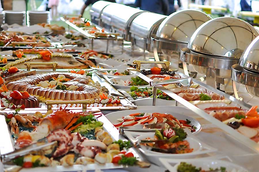 Wedding buffet, from multi-course gourmet meals to canapes