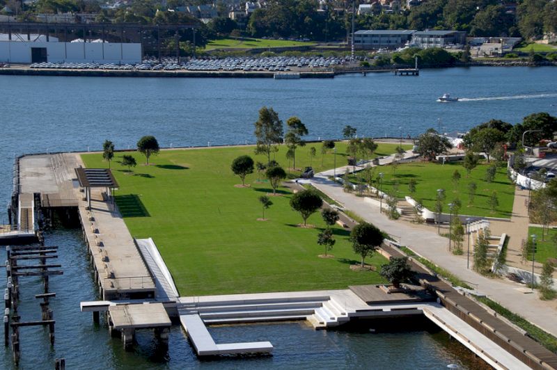 Pirrama Park Sydney Pyrmont large green space view