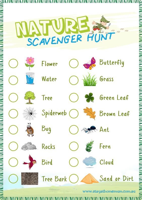 Nature scavenger hunt