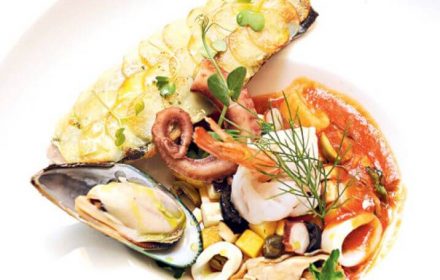 Chef Sahil Sabhlok presents french seafood bouillabaisse of mussels, octopus and squid