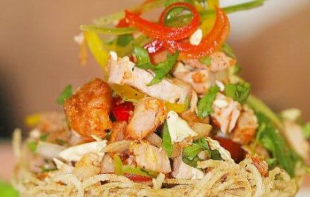 Chef Sahil Sabhlok presents Indian French Fusion of Chicken tikka chaat tokri