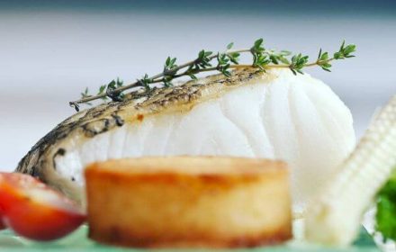 Chef Sahil Sabhlok presents Roast Sea Bass, thyme, french potato bake
