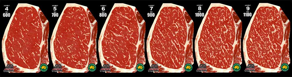 Australian Wagyu grading and marbling scores