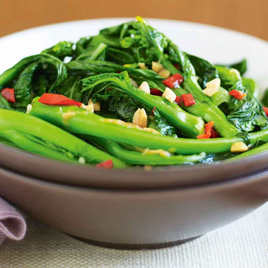 stir fried Asian greens