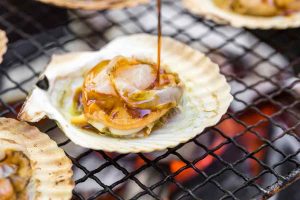 bbq scallop fine dining dish