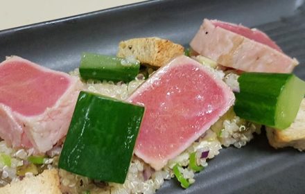 Chef Krizia San Blas Rice dish with Cucumber and others