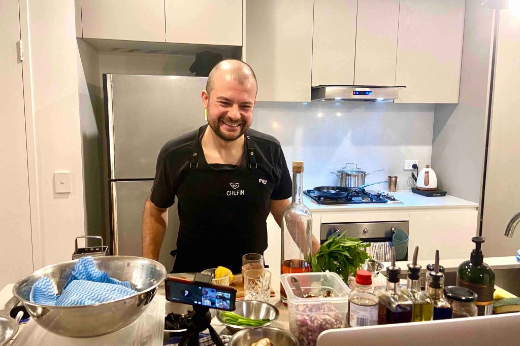virtual chef's table with CHEFIN founder Petko Petkov