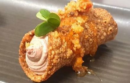 Chef Glenn Minchinton Chicken livercannoli Dish