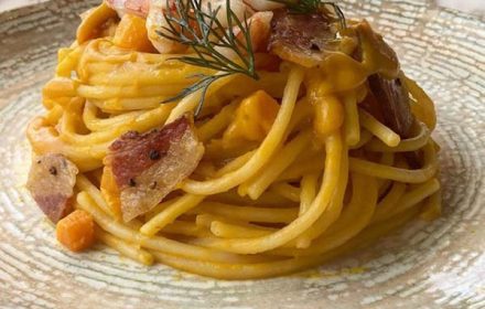 Chef Luca Giotto Pasta With Bacon And Others