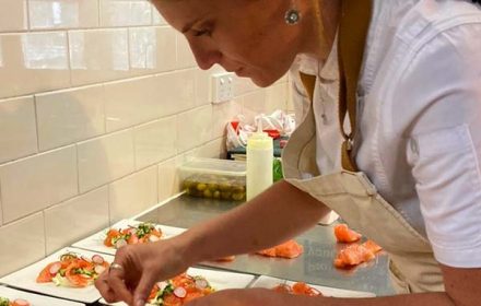 Chef Eloise Riemann Plating For Private Dinner