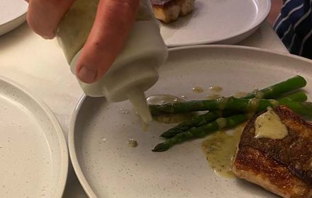 Chef Gavin Ong Plating A Private Dining Dish