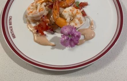 Chef Paolo Bravi prawn dish