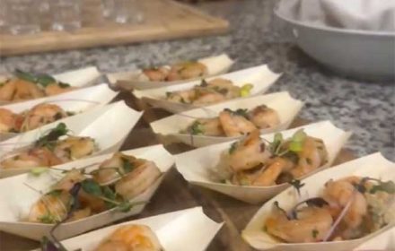 Chef Ety Mundeke-Atwood Prawns For A Private Wedding