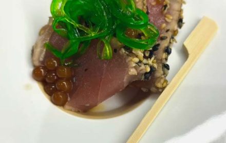 Chef Steve Lowe Seafood Dish With Caviar