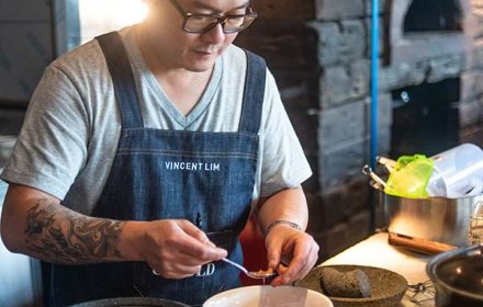 Chef Vincent Lim Cooking Dishes