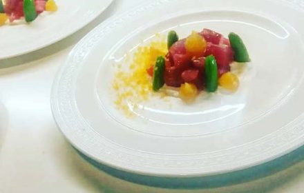 Chef Mattia Aloisio Tuna, Mango, Goats Curd