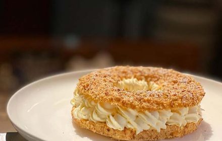 Chef Pierpaolo Bichiri Zeppola Piemonte With Hazelnut Cream And Praline