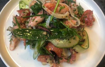 Chef Patrick Warcholak Prawns Dish