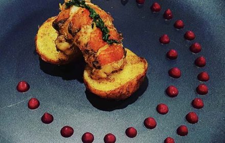Chef Rolando Romagnoli Lobster In Butter, Potato, And Beetroot Sauce