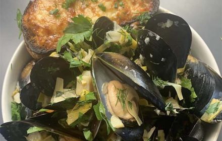 Chef Ben O'donoghue Mussels, White Wine, Cream, Leeks, And Garlic