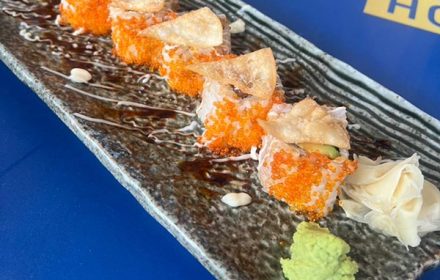 Chef Kichi Nakamuta Crunchy salmon roll