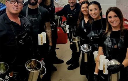 Chef Pete Hilcke Sydney Accor Stadium Caviar And Oysters Team