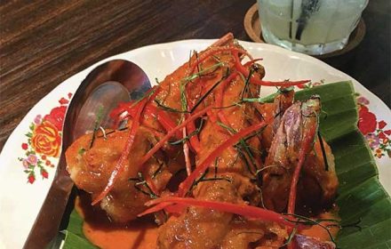 Chef Vincent Magnier Thai Prawns Dish