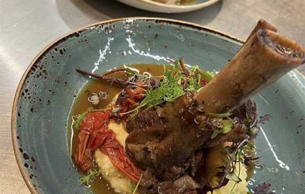 Chef Lorris Facciolo Lamb Shank, Mash Potato, Roasted Capsicum, Lamb Jus