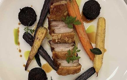 Chef Lorris Facciolo Roasted Carrots And Pork Belly