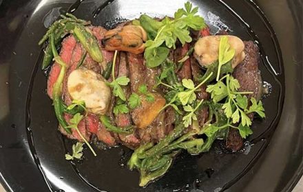 Chef Lorris Facciolo Steak Dish With Salads
