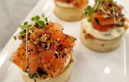 Chef Alexandra Mullinaux Cured Salmon Canape Dish
