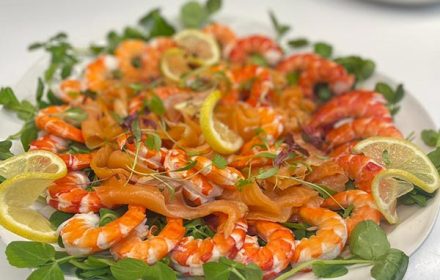 Chef Meline Chatelet Pascual Shrimp Plate