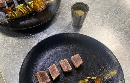 Chef Boubacar Ba Tuna with Eggplant, safran sauce, fried eggplant