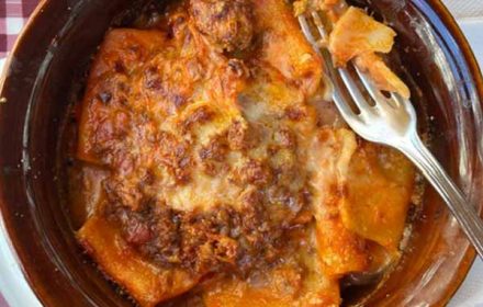 Chef Sebastiano Perucchietti pasta al forno