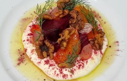 Chef Ziaul Alam Moshi Beetroot, goats cheese mouse