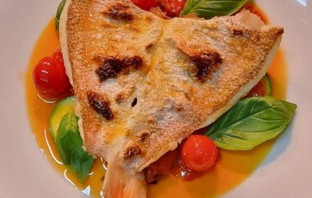 Chef Ziaul Alam Moushi Grilled snapper fillet, Italian tomato sauce