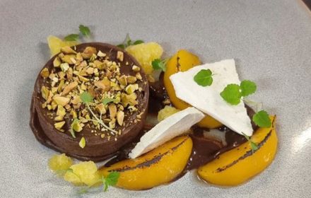 Chef Ziaul Alam Moushi Pistachio chocolate tart