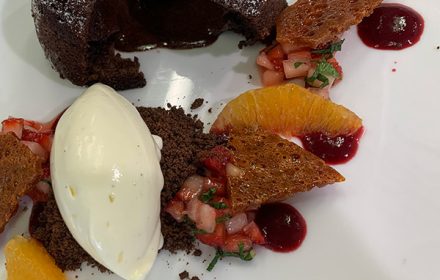 Chef Hao Huang Warm centre chocolate cake