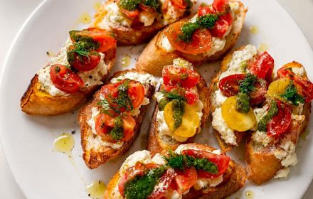 Chef Raffaele de Falco Burrata, tomato heirloom, Italian herbs