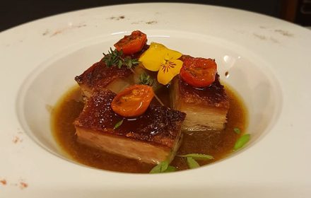 Chef Raffaele de Falco Pork belly in juice