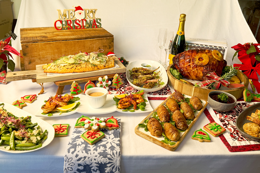 Christmas menu on a table