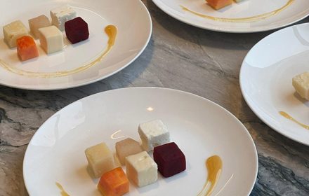 Chef Raffaele Pelligra Cheese, seasonal pickle chessboard