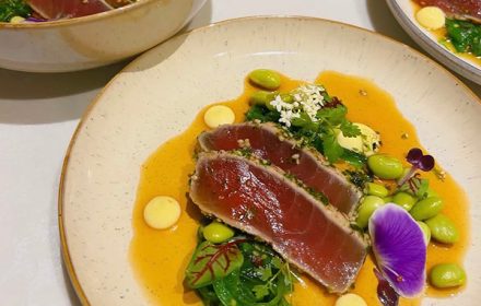Chef Christopher Holland Japanese Cured Salmon Dish